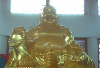泰安传统工艺制作鎏金弥勒佛像