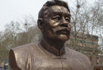 泰安鲁迅头像校园名人铜雕，传承文化，缔造经典