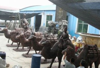 泰安骆驼公园动物铜雕魅力无限