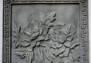 泰安牡丹青石浮雕雕塑-精美的永久装饰