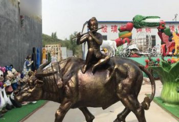 泰安中领雕塑的古典韵味牧童铜雕是一件绝美的雕…
