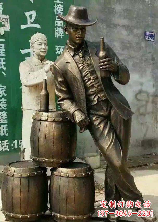 泰安精美高雅的牛仔铜雕