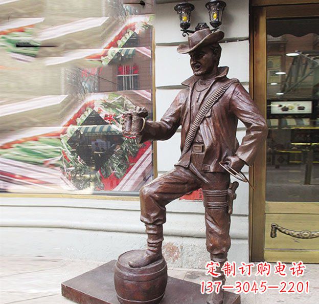 泰安别具特色的牛仔铜雕