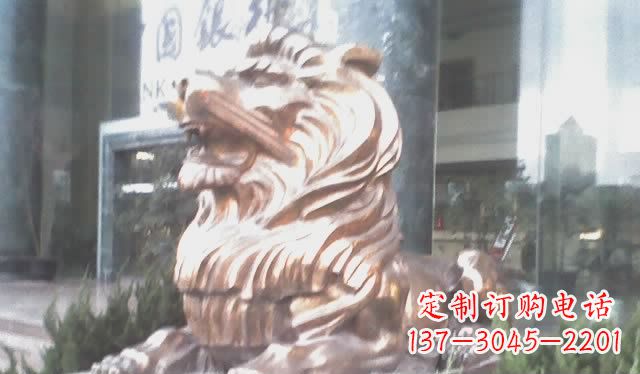 泰安中领雕塑:精致狮子铜雕