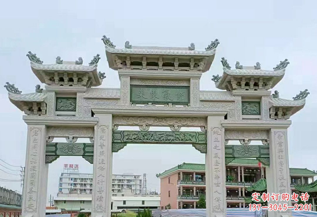 泰安精美的牌楼石雕雕塑