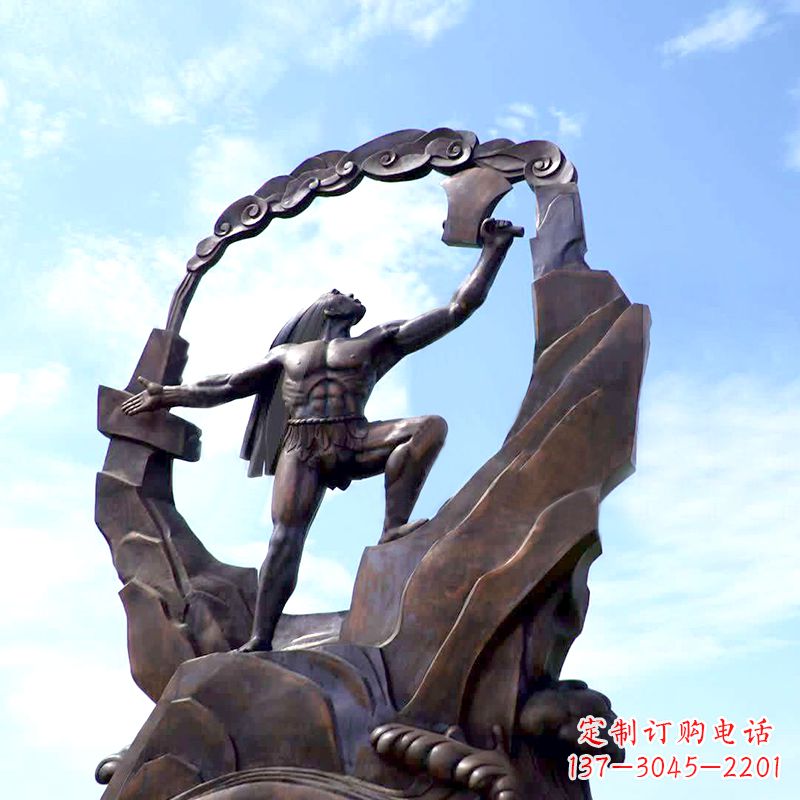 泰安传承神话,展现气势—盘古大型景观雕塑