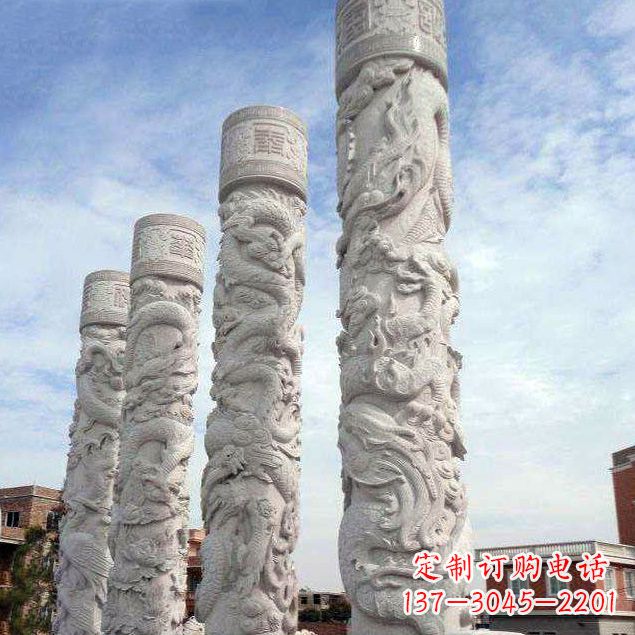 泰安精美石雕龙雕塑,释放神秘力量