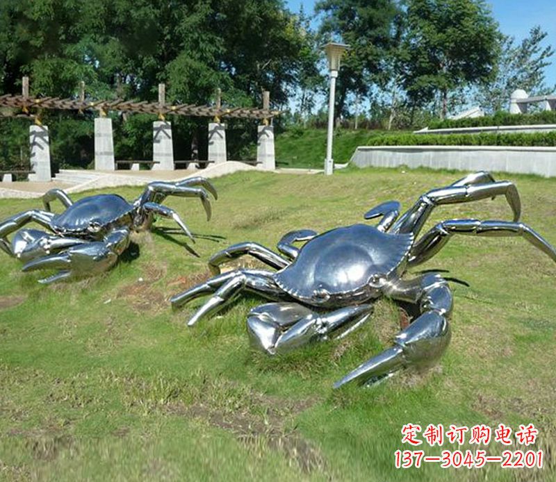 泰安螃蟹雕塑不锈钢