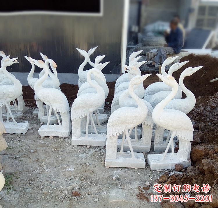 泰安精美工艺,传统雕刻——仙鹤石塑