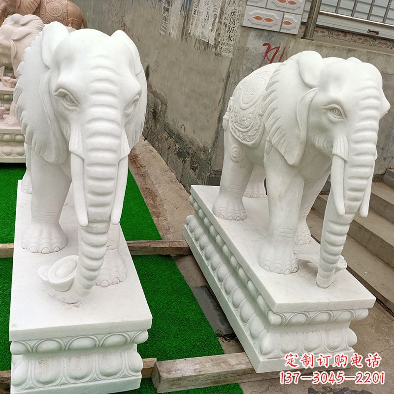 泰安中领雕塑推出的天然石头大象雕塑,雕塑形象…