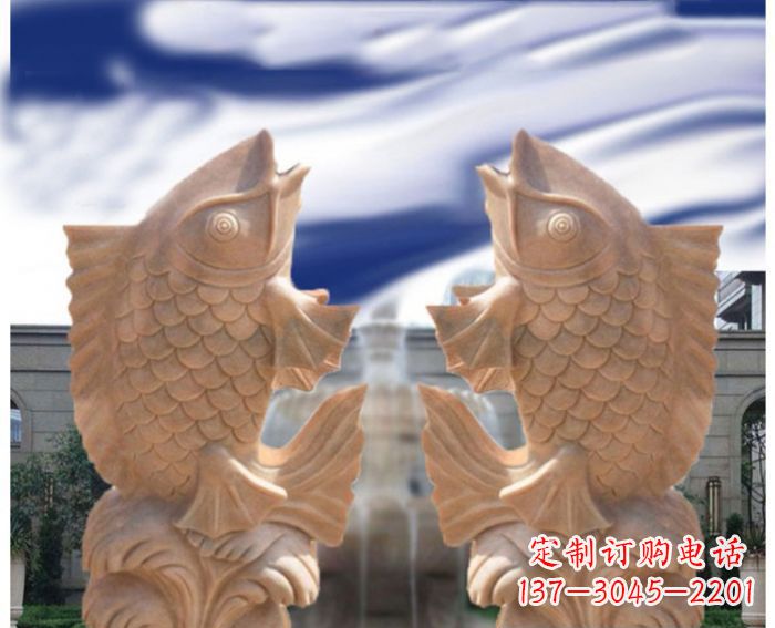 泰安中领雕塑设计定制精美鲤鱼雕塑