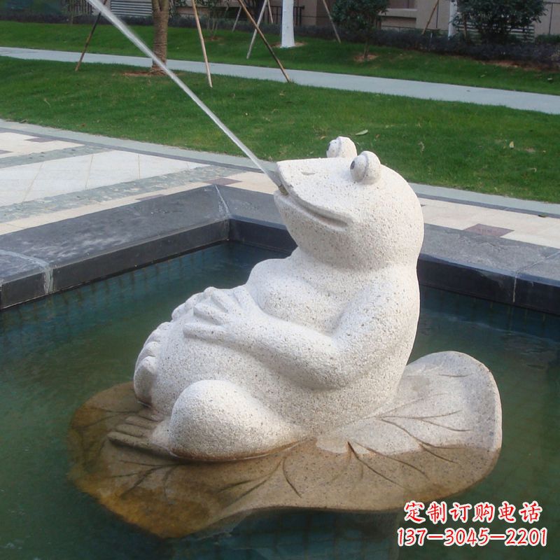 泰安无边界精致艺术——喷水青蛙石雕