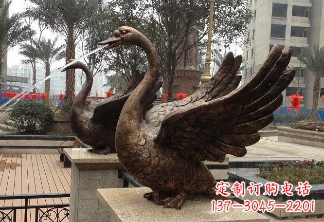 泰安专业制作铜质天鹅雕塑