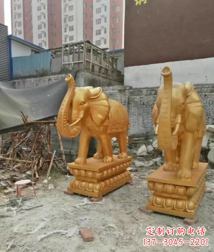 泰安大象雕塑,传递招财福利