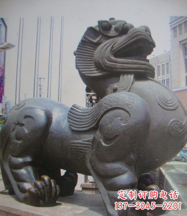 泰安中领雕塑:精致貔貅古代神兽铜雕