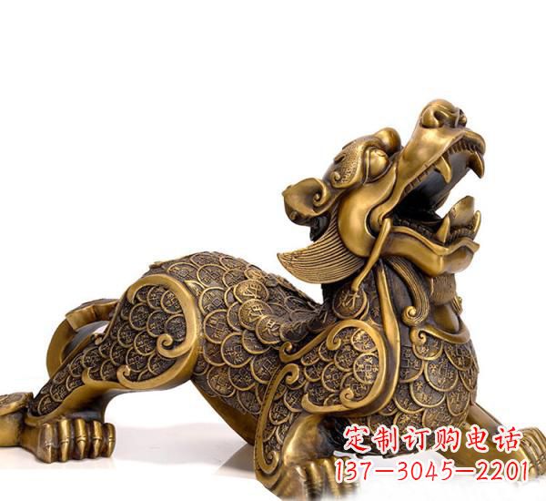 泰安特色貔貅铜雕,精致美观,福祉永存
