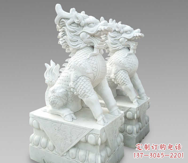 泰安释迦牟尼麒麟石雕,吸煞驱邪