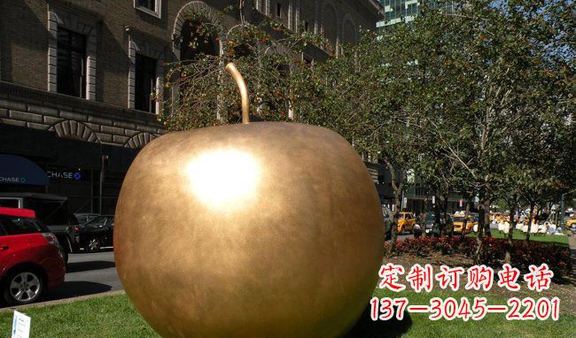 泰安苹果城市景观铜雕,精致绝美!