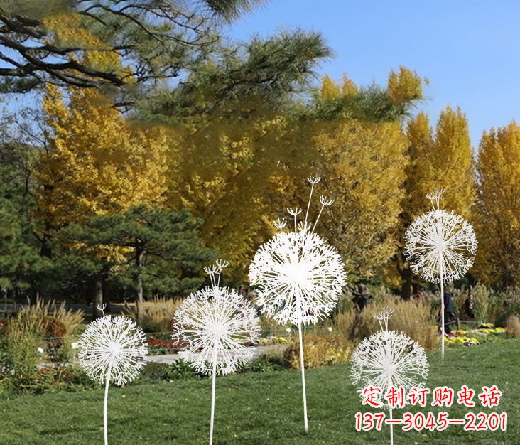 泰安中领雕塑:精美不锈钢蒲公英雕塑