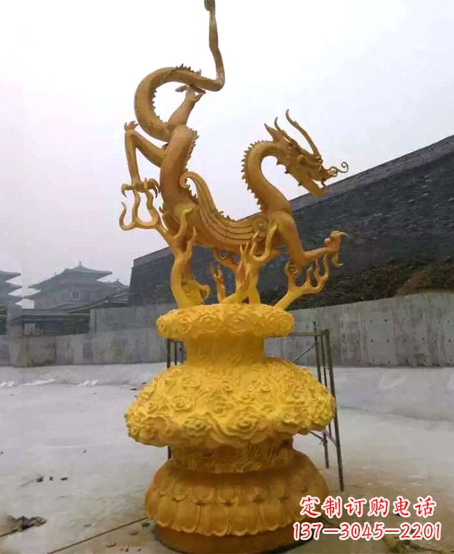 泰安中领雕塑专业定制华丽的龙雕塑,集艺术设计…