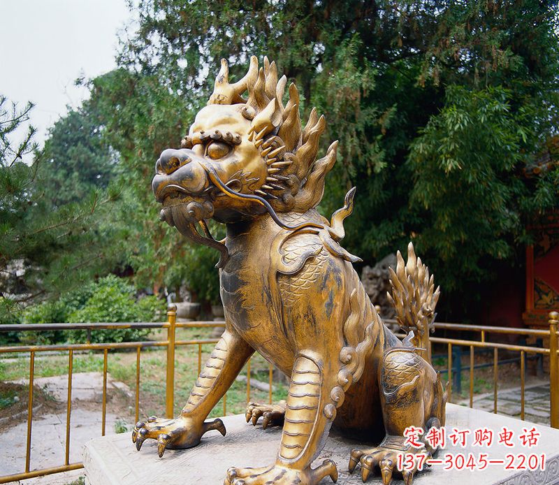 泰安精美雕刻,令人叹为观止的麒麟铸铜雕塑