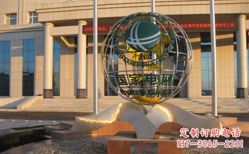 泰安精工打造,全球通用的不锈钢地球雕塑