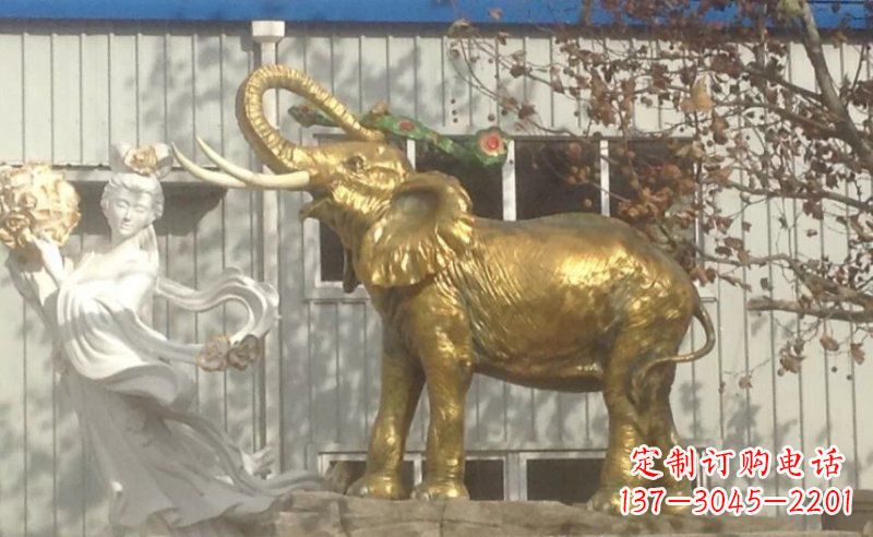泰安企业大象铸铜动物铜雕