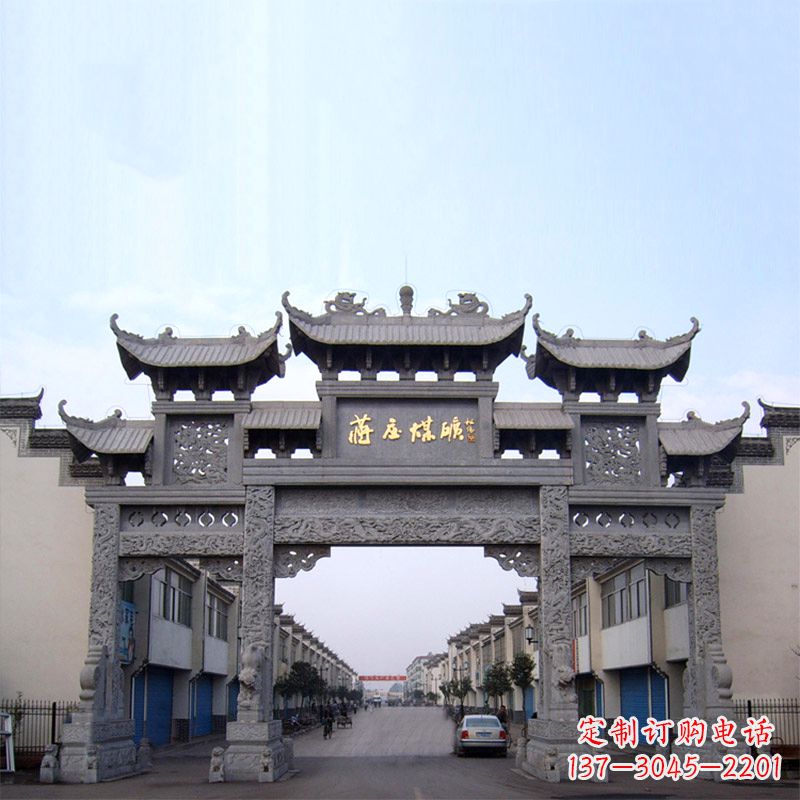 泰安让古典艺术绽放在您的家园中——中领雕塑仿古石雕牌楼