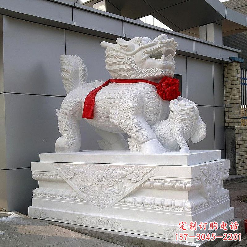 泰安超精美的中国麒麟石雕