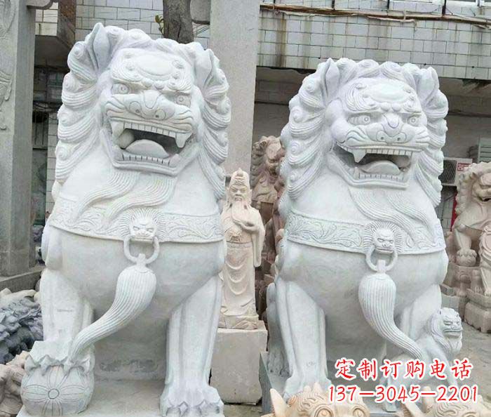 泰安精美大理石狮子雕塑