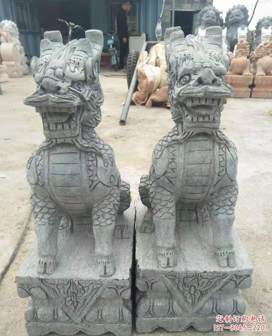 泰安古典雅致的麒麟石雕