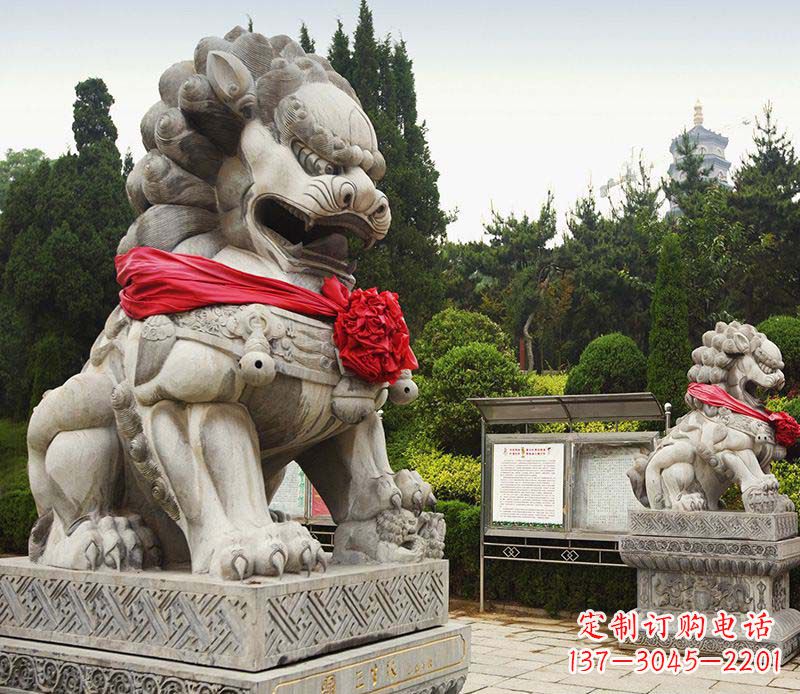 泰安艺术精美大理石狮子雕塑