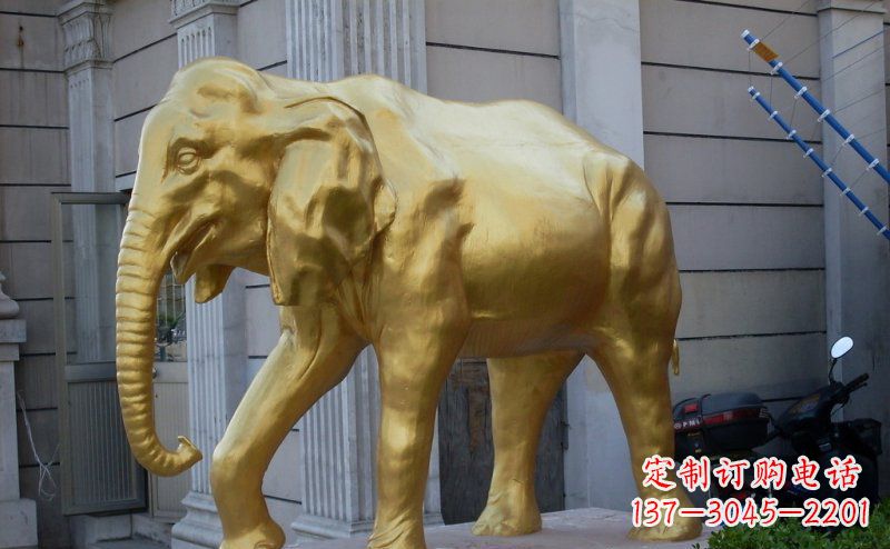 泰安中领雕塑:精美的大象铜雕