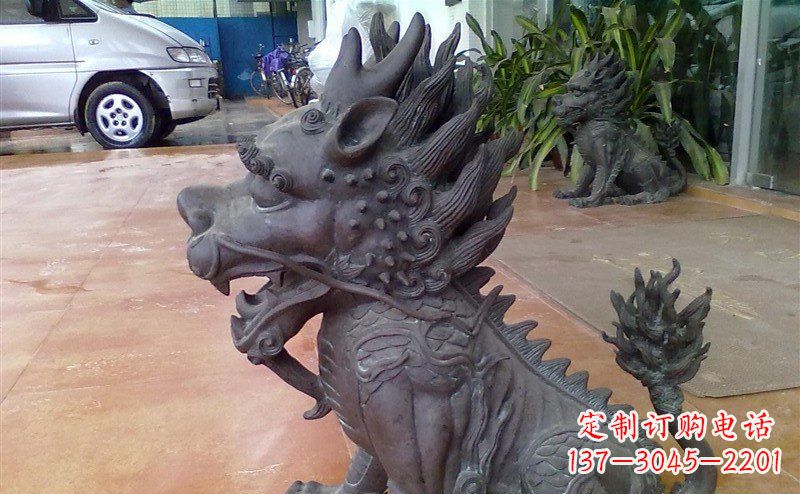 泰安中领雕塑:舍利子之源,麒麟铸铜神兽铜雕