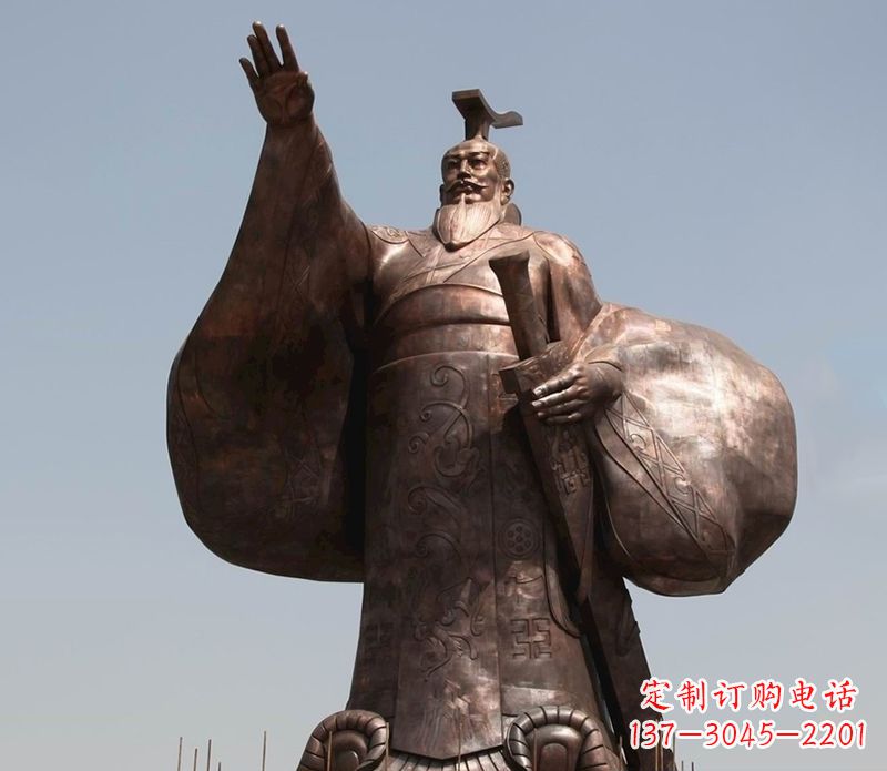 泰安秦始皇铜雕精美塑像,让历史回溯至您身边