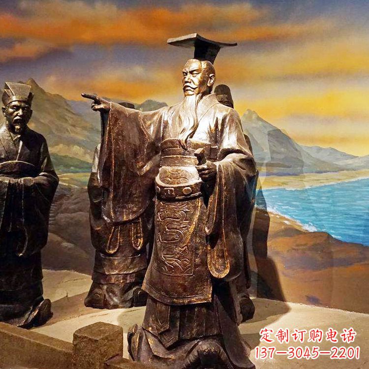 泰安秦始皇铜雕像