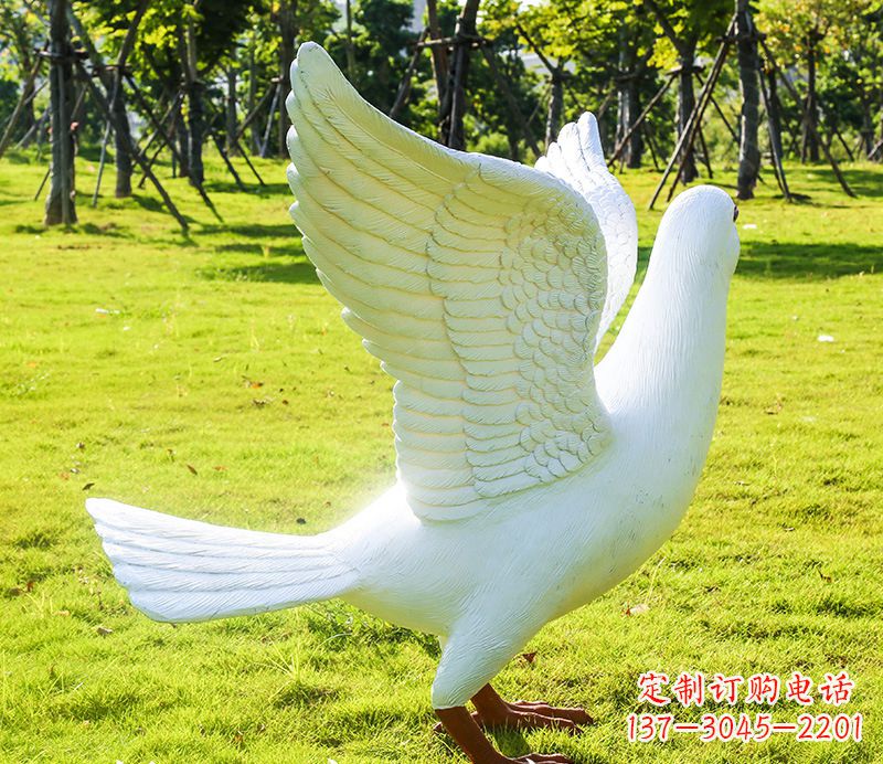 泰安青岛城市雕塑 少女与和平鸽
