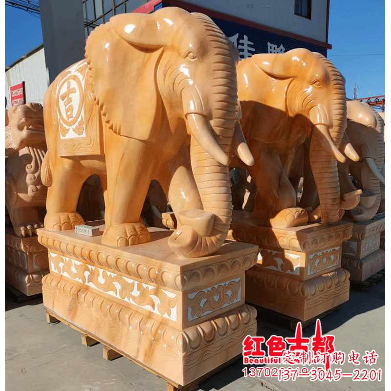 泰安青石大象雕塑--专业定制,精美外观