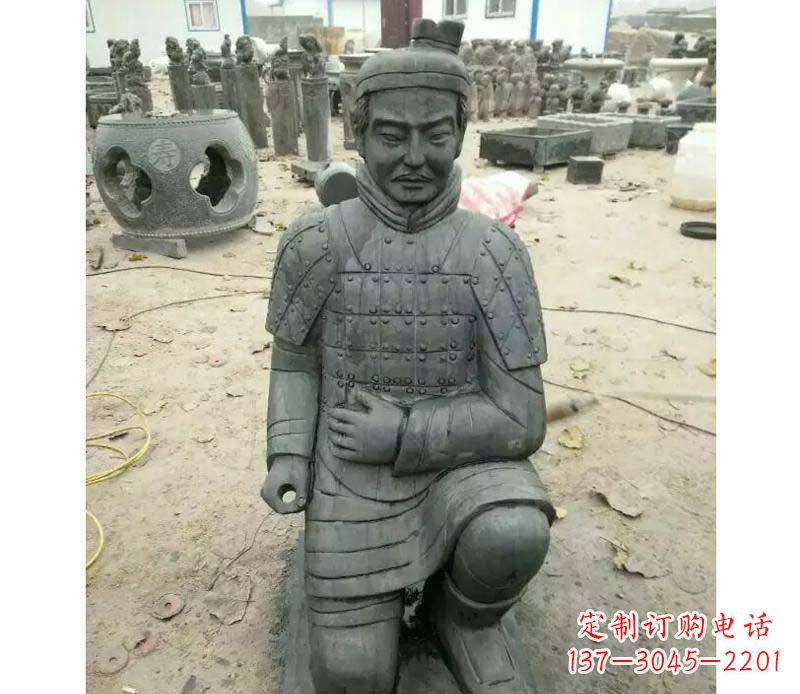 泰安青石仿古兵马俑雕塑