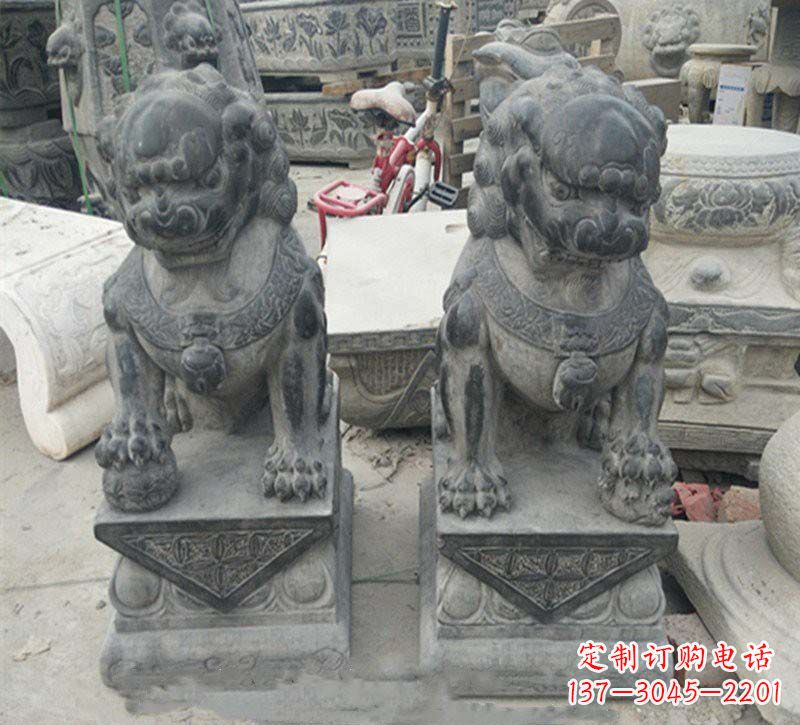 泰安传承传统,精致青石狮子雕塑