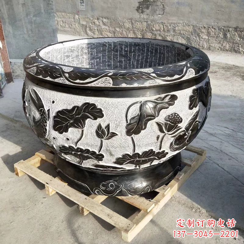 泰安欣赏古典韵味,青石仿古水缸雕塑尽显典雅