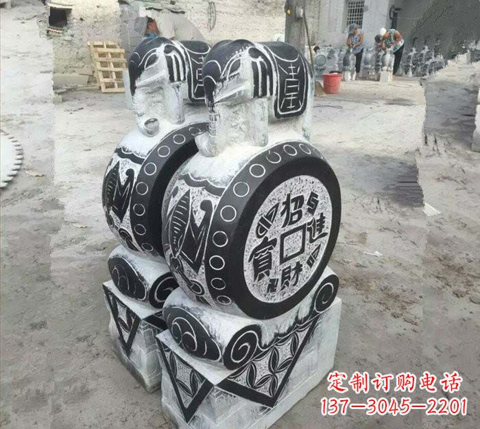泰安华丽雅致!青石仿古招财进宝大象门墩