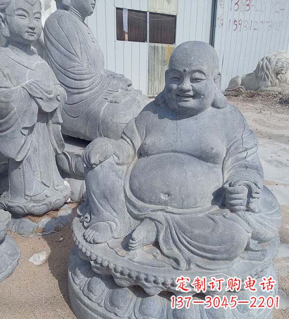 泰安青石仿古弥勒佛雕塑
