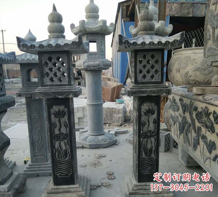 泰安青石古代照明石灯雕塑,闪耀你的家园