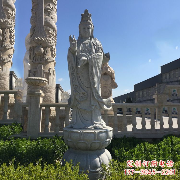 泰安精美神圣的观音菩萨石雕塑
