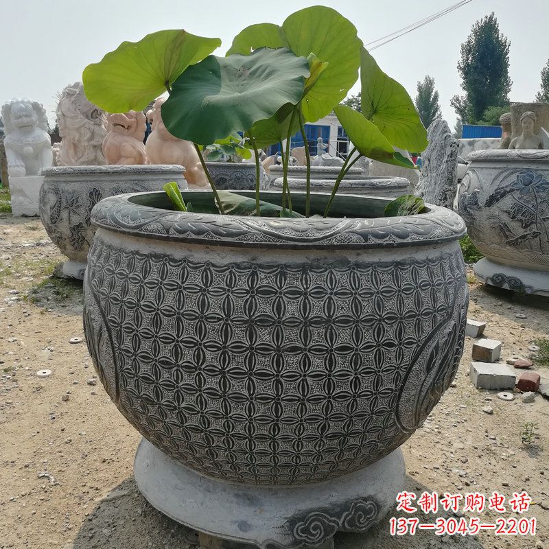 泰安青石荷花鱼石缸