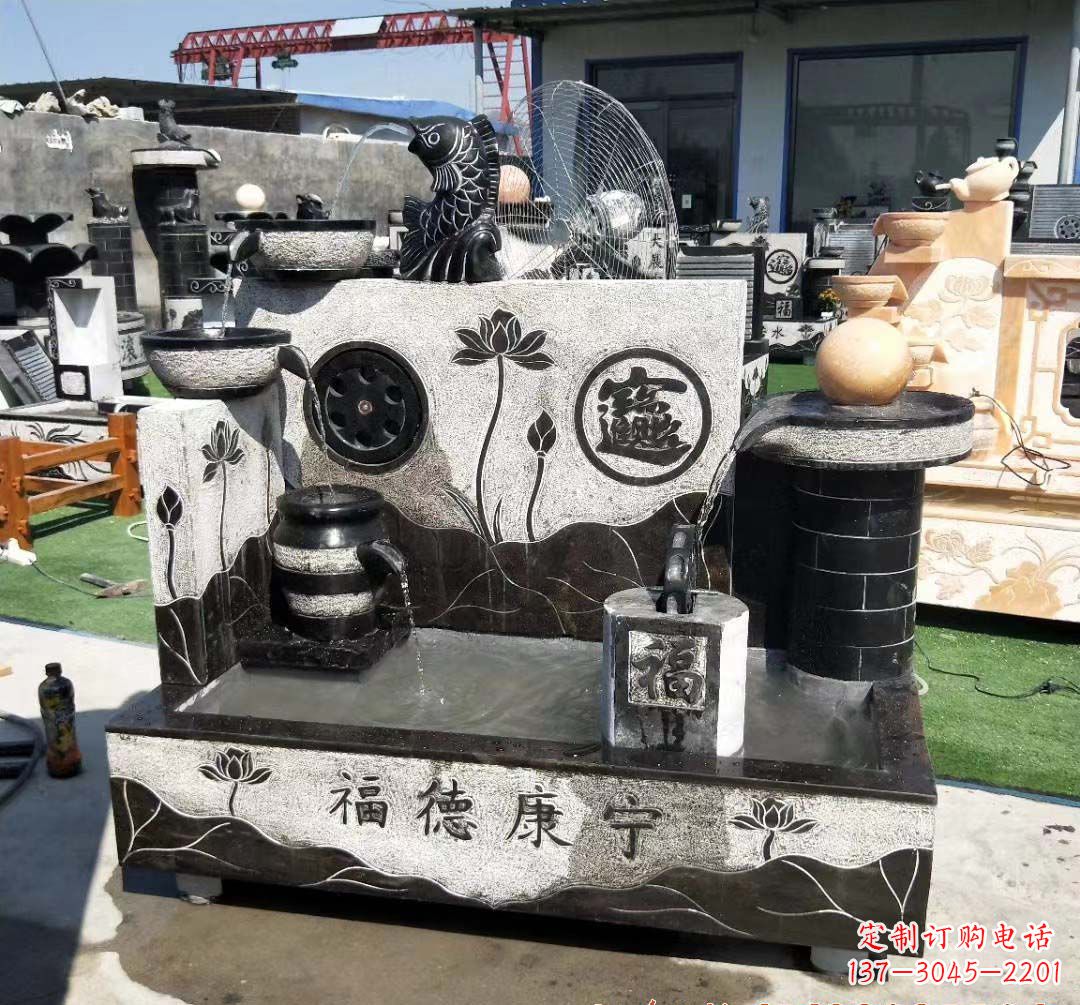 泰安青石水池石雕——美丽水中景观