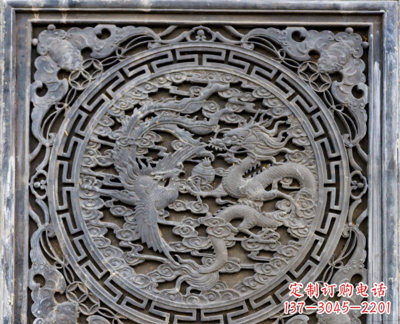泰安传统工艺青石龙雕精美绝伦