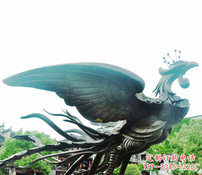 泰安青铜凤凰雕塑,传承古典魅力