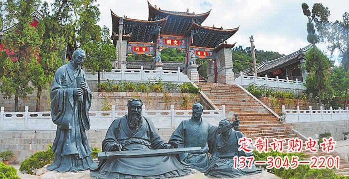 泰安青铜孔子雕塑